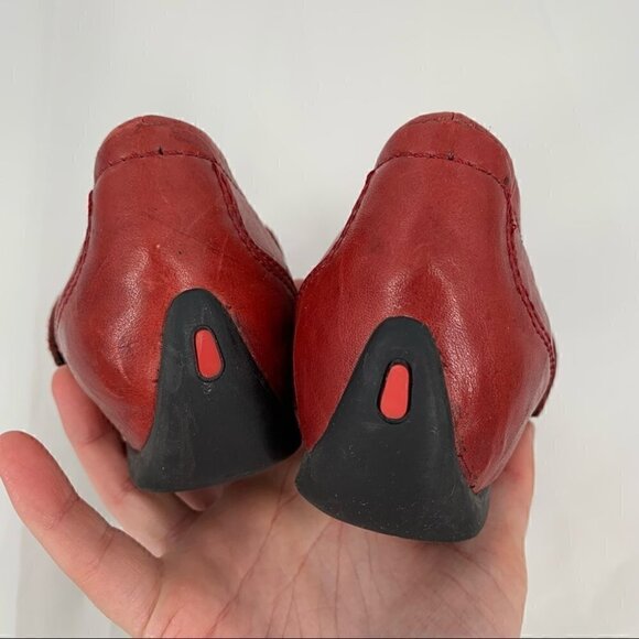 Wolky womens flats size 36 red leather sticky strap maryjanes walking - Picture 8 of 14